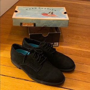 Black Suede Boy’s Hush Puppies Dress Shoe
